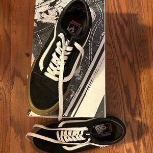 VANS Skate Old Skool Black Canvas Sneakers, Size 7.5